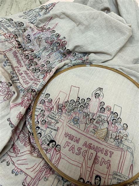 Behind artists' embroideries: Varunika Saraf and Nour Shantout 